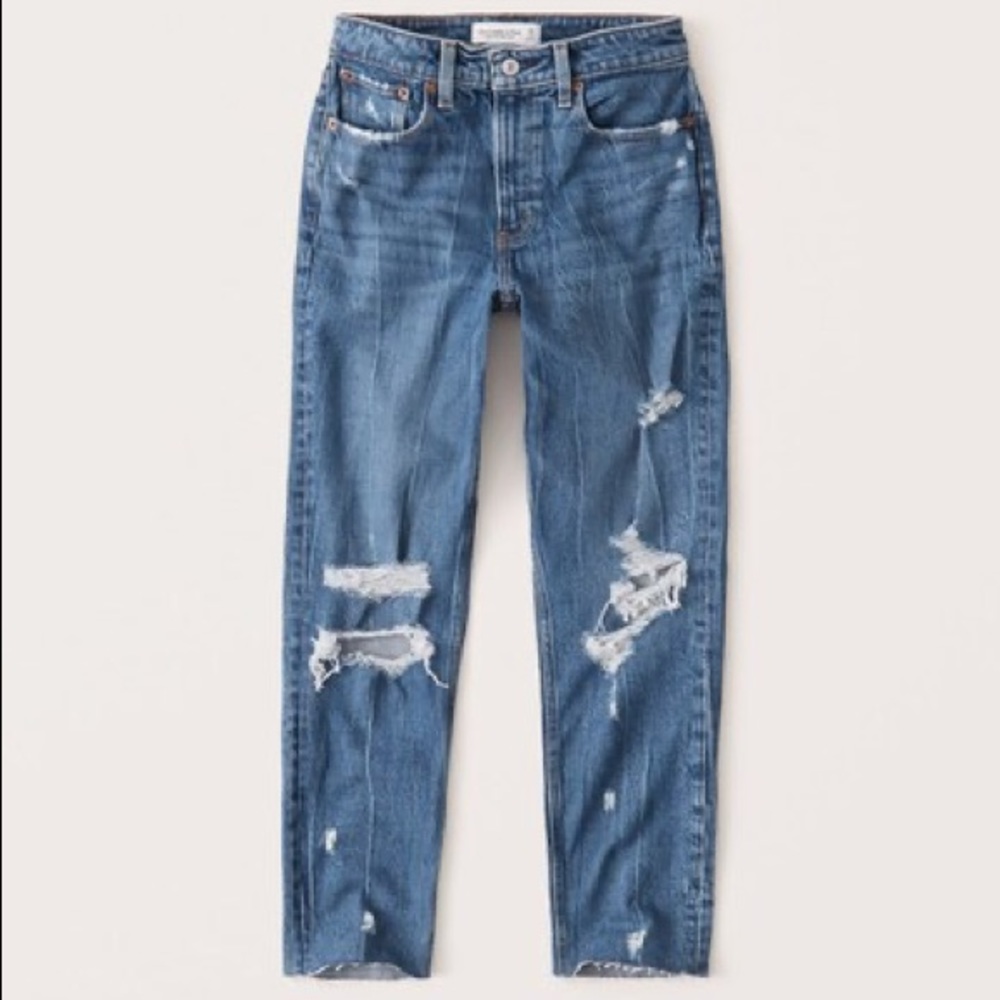 Abercrombie Curve Love High Rise Mom Jeans